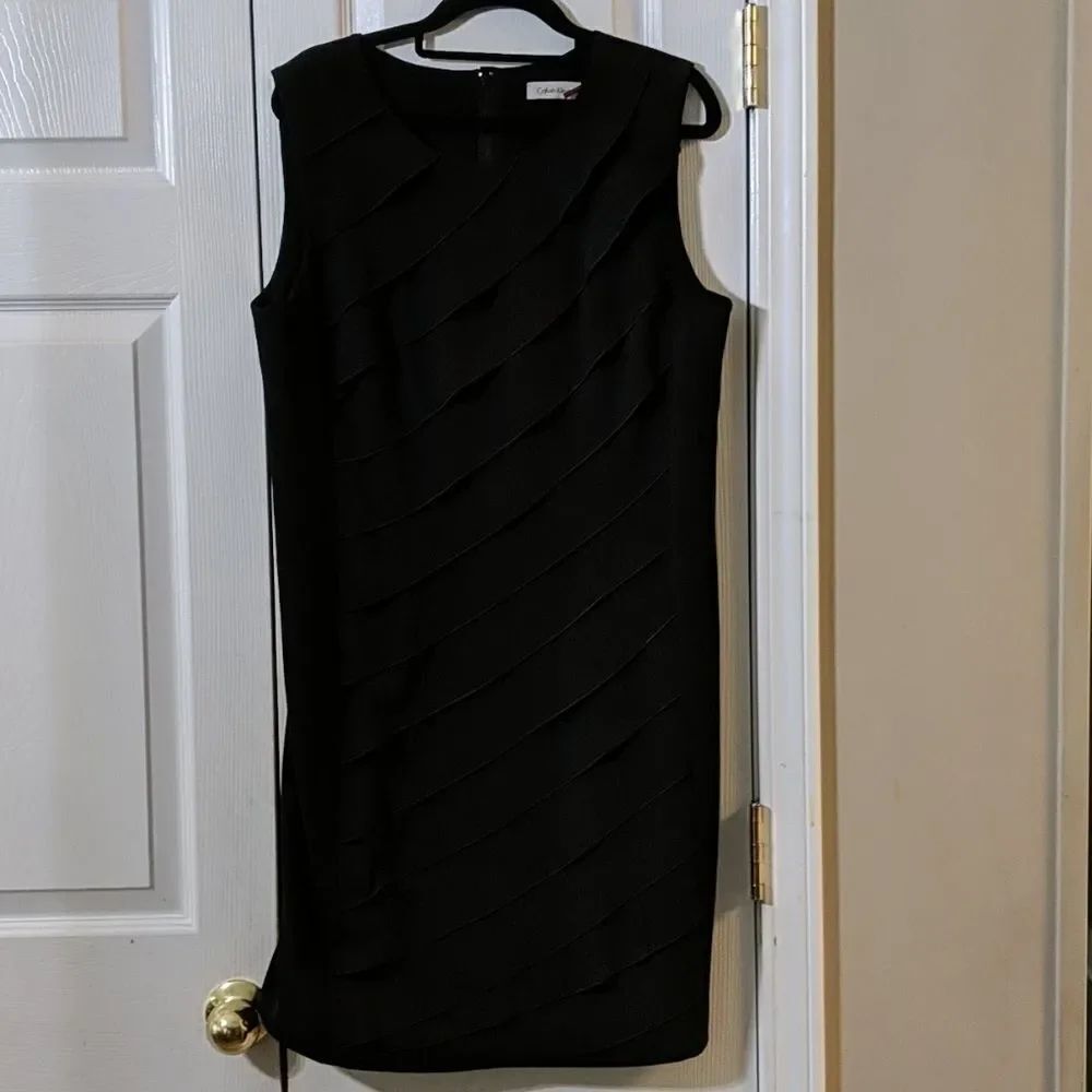 Calvin Klein black layered look dress 
SZ 12